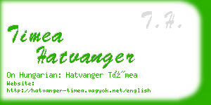 timea hatvanger business card